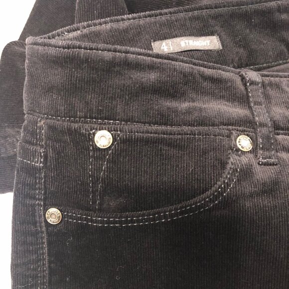 NWT Talbots The Flawless Five-Pocket Cord Straight-Leg Black Corduroy Pants 4 - Picture 8 of 13